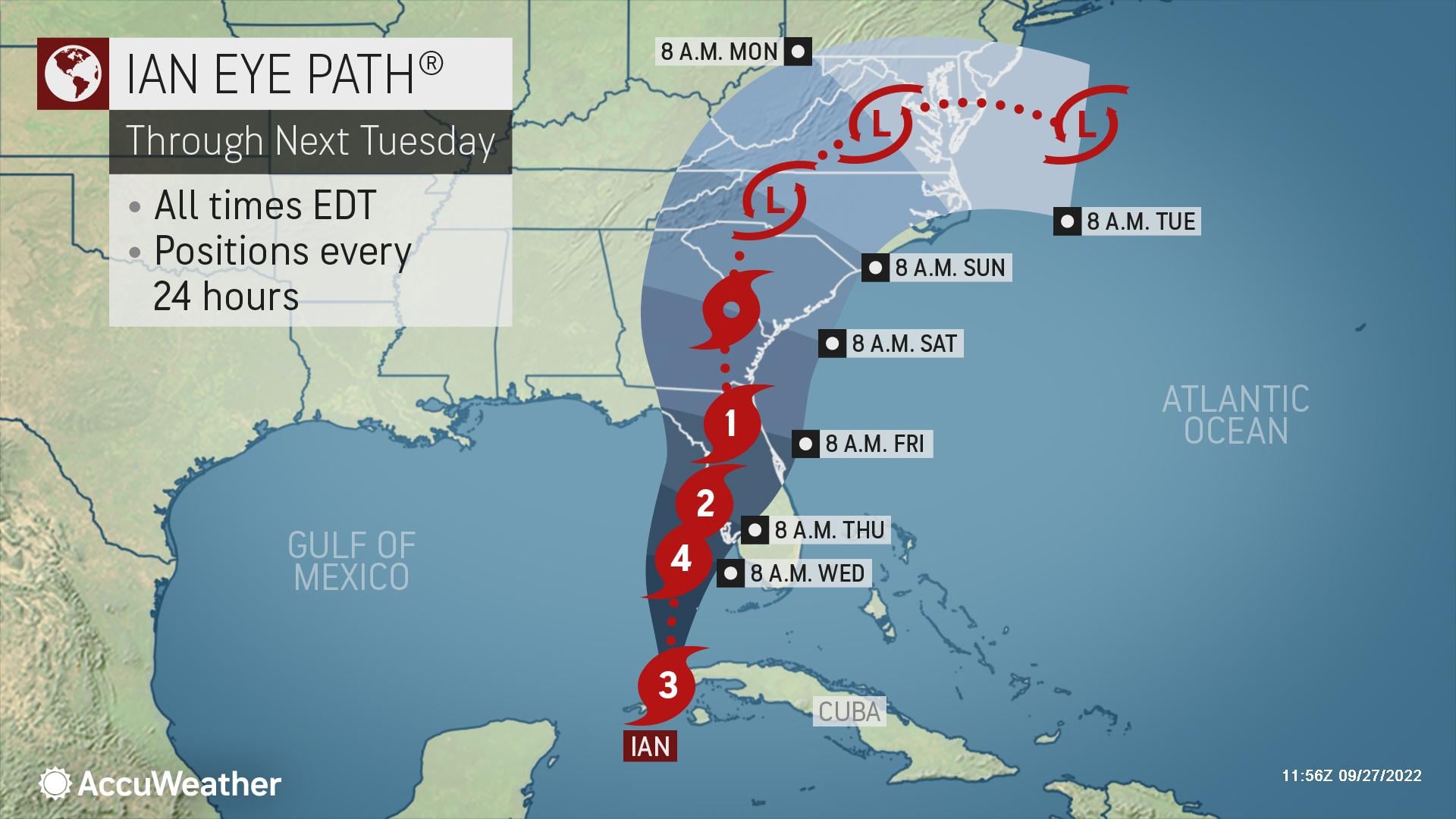 Hurricane Ian Eyes Florida As Powerful Dangerous Storm Ian Track 1 